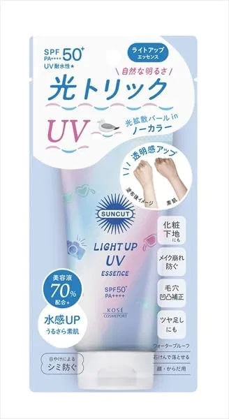 Солнцезащитная эссенция Suncut Light Up UV Essence Kose Cosmetics, 80 г, 2 шт
