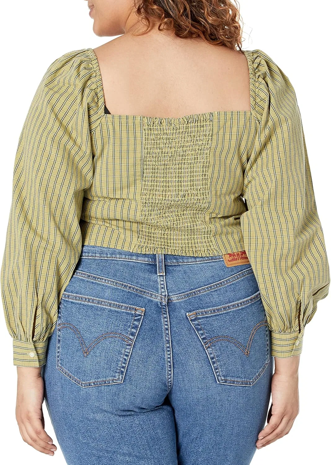 Блуза, клетчатая, Devin, Levi's, клетка ива — фото 3