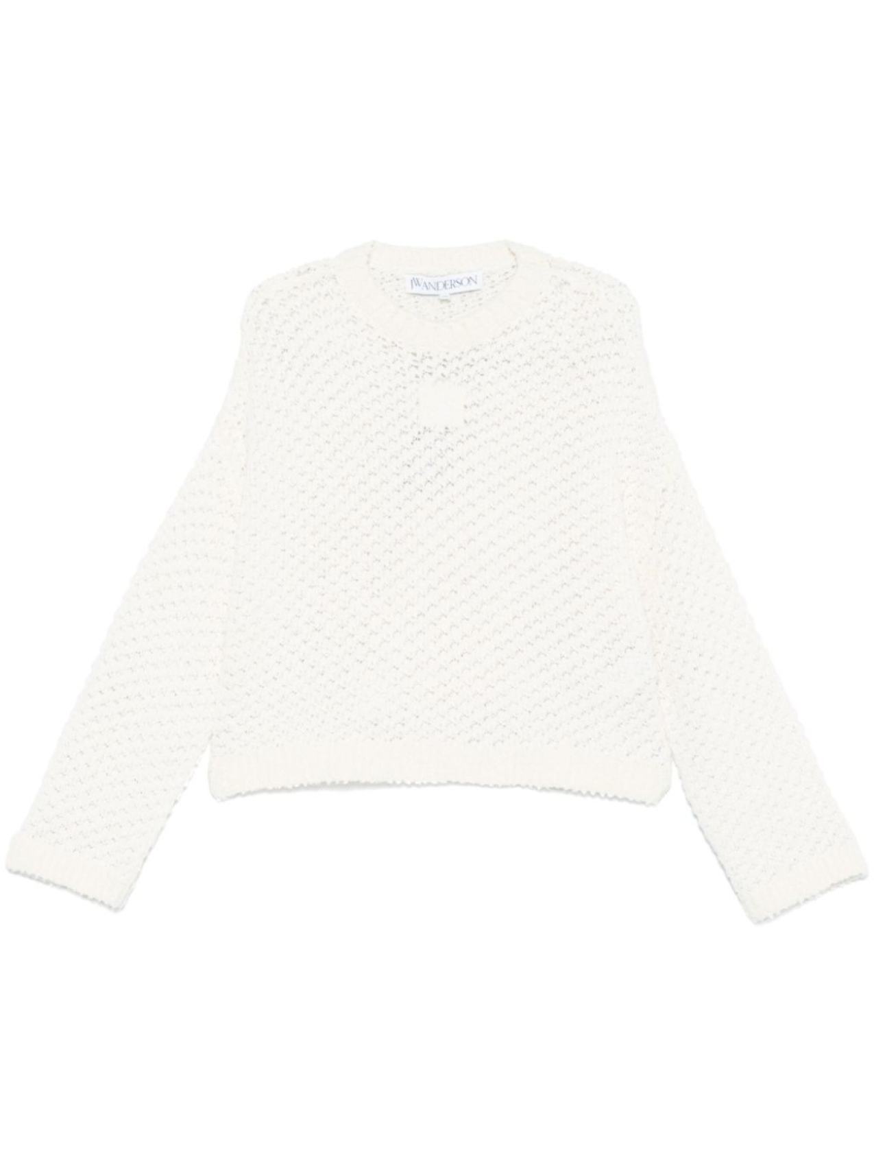 

JW Anderson укороченный свитер с декоративной строчкой, белый
