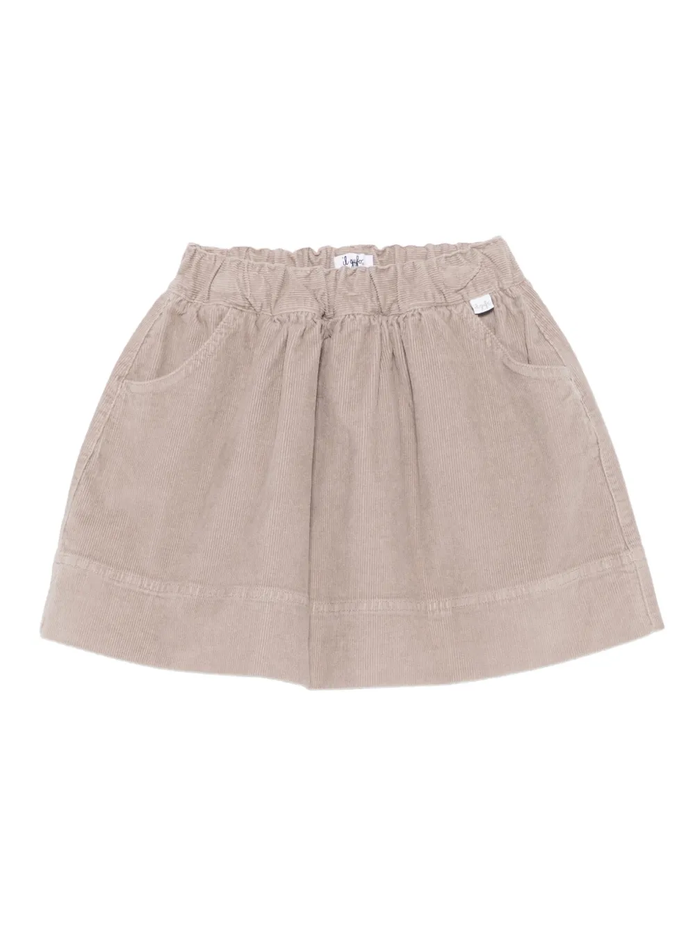 

Вельветовая юбка мини Il Gufo, нейтральный