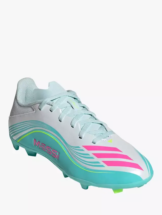 Детские футбольные бутсы F50 Messi League, белые/разноцветные adidas — фото 2
