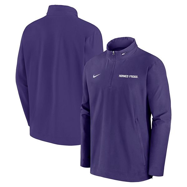 Мужская фиолетовая толстовка tcu horned frogs 2024 sideline coach quarter-zip Nike — фото 2
