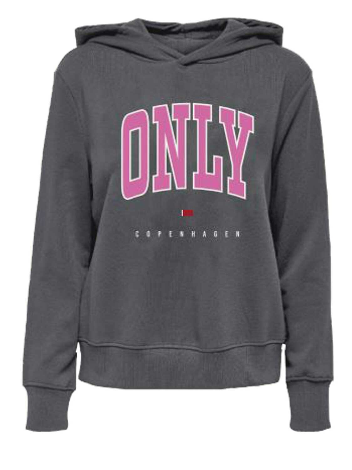 

Толстовка Only ONLLAURA L/S HOODIE CS SWT, серый