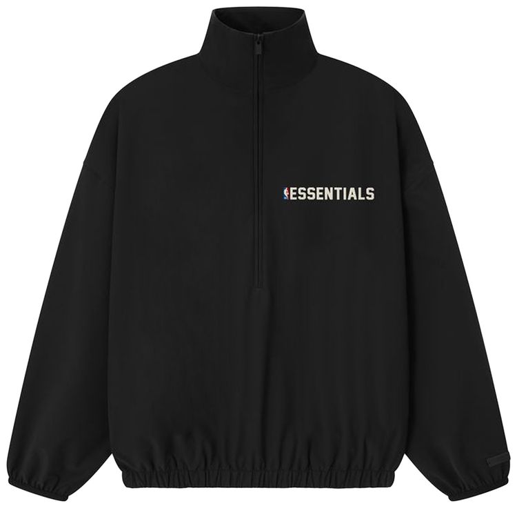 

Спортивная куртка Fear of God Essentials из нейлона с половинной молнией, модель NBA, черный