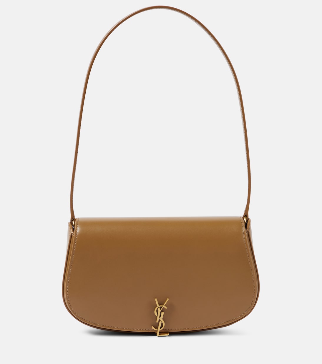 

Вольтер мини кожаная сумка через плечо Saint Laurent, Dark Cork