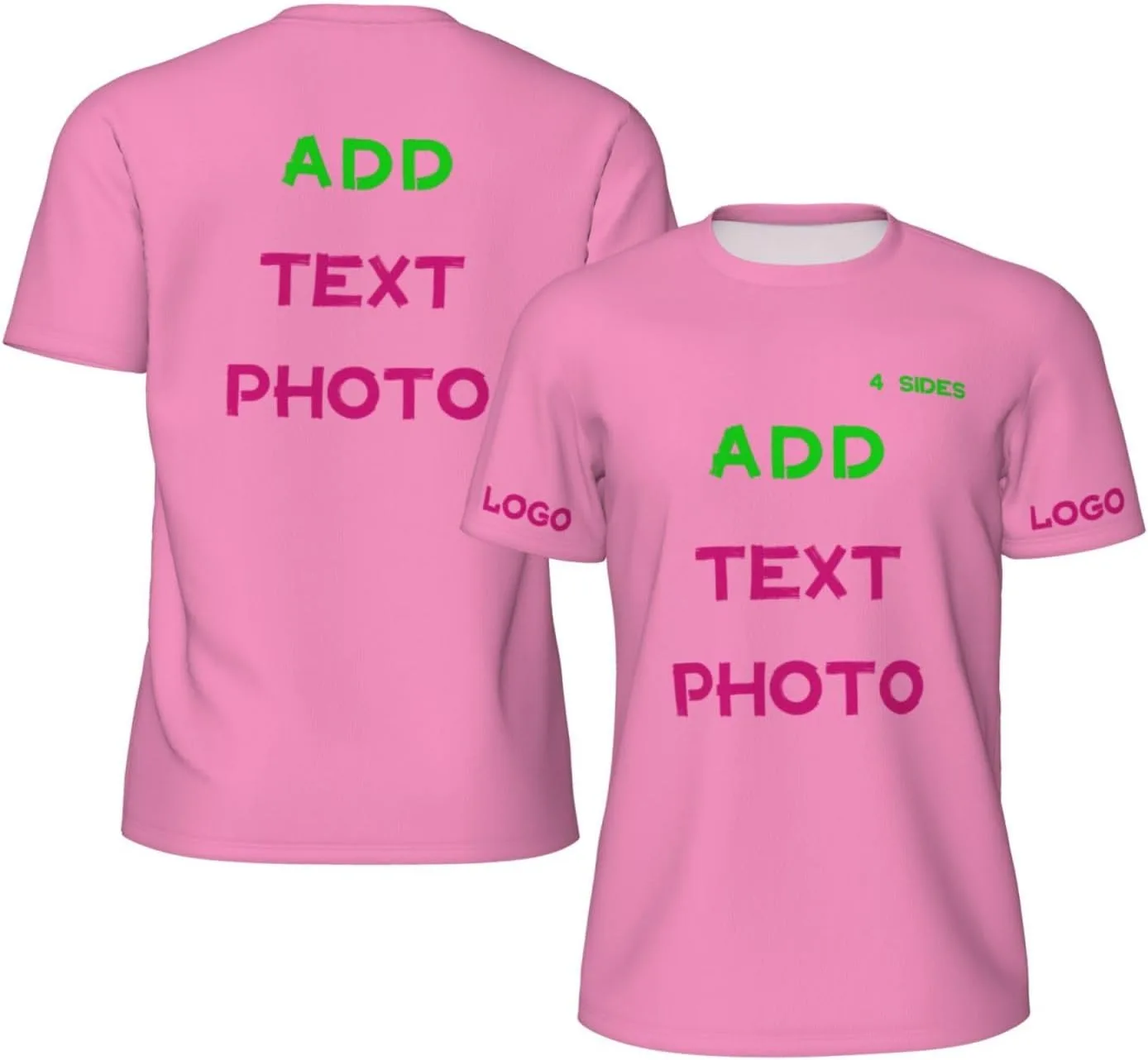 

Футболка Custom с принтом на 4 сторонах и логотипом