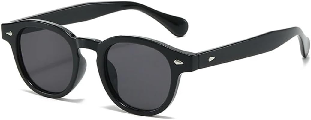 

Солнцезащитные очки для мужчин и женщин - защита UV400 - овальные, темно-зеленые, с декоративными заклепками в стиле панк, для занятий спортом на открытом воздухе и вождения DSVIGF, Black Gray