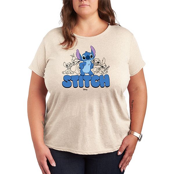 

Футболка с принтом Lilo & Stitch, plus size Disney, Beige