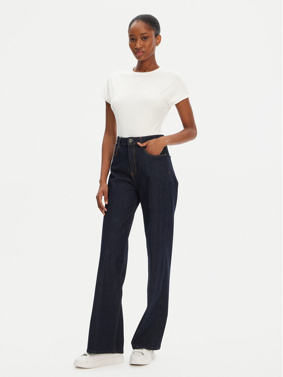 Облегающая футболка WW0WW45731 Tommy Hilfiger, экрю — фото 2