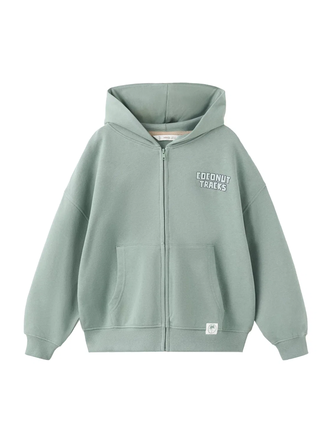 Толстовка на молнии Mango Kids, Mint