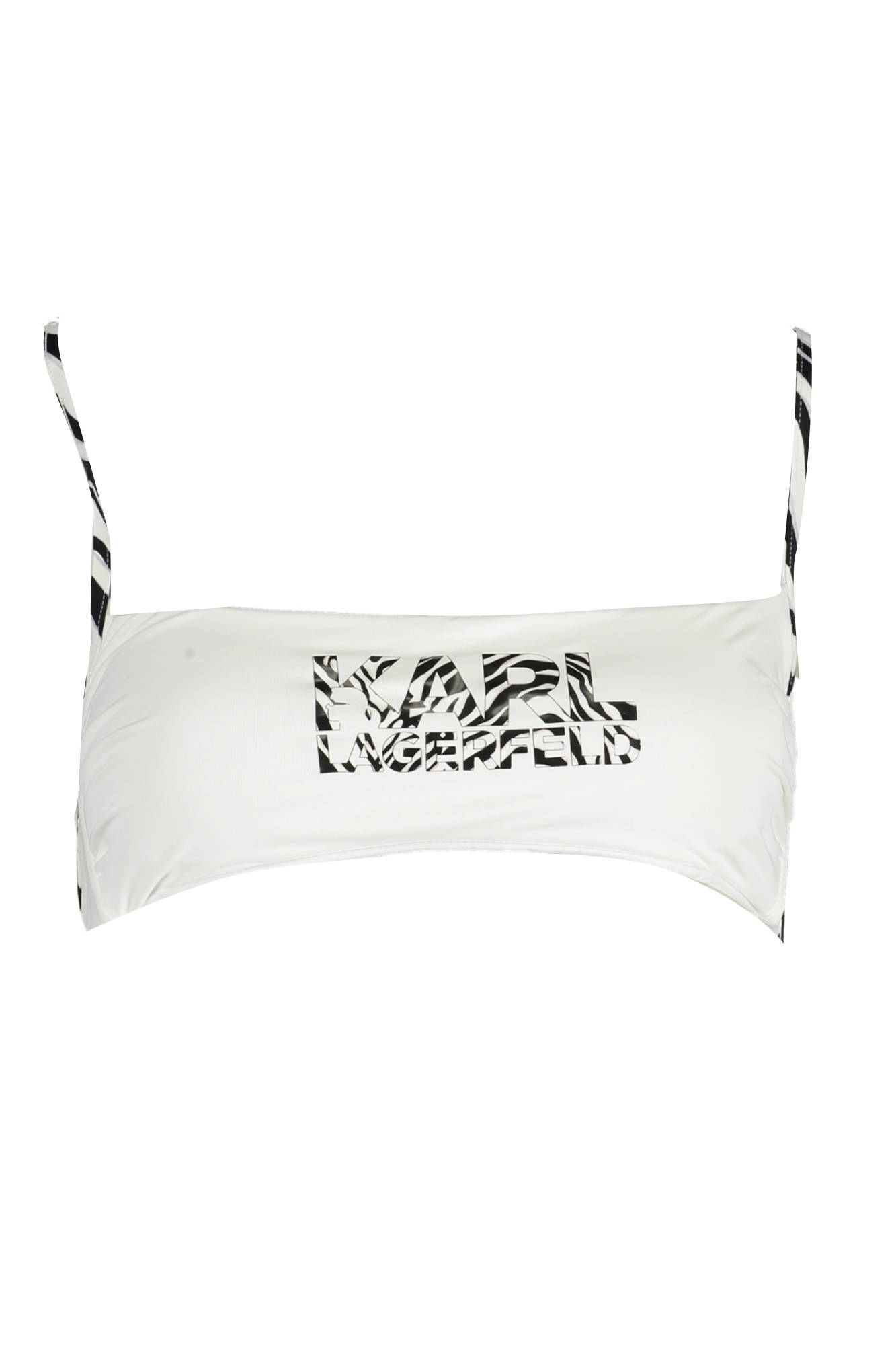 

Бра-бандо Karl Lagerfeld Beachwear с контрастным принтом, белый