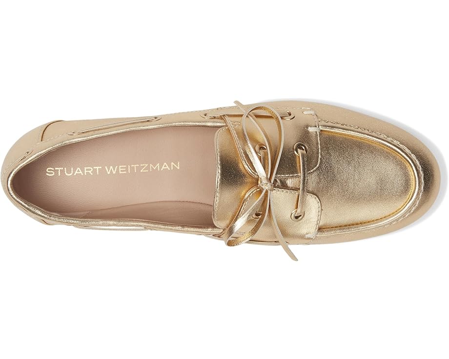Балетки Stuart Weitzman Tinsley Moccasin, цвет Golden — фото 2