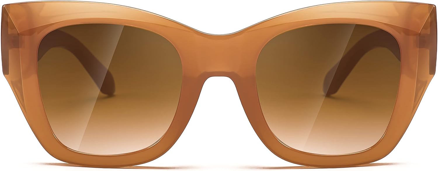 

Солнцезащитные очки FEISEDY Oversized Cat Eye для женщин и мужчин, винтажные, ретро, ​​с толстой оправой, роскошные, модные, с защитой от УФ-излучения UV400, модель B2378, Milky Orange