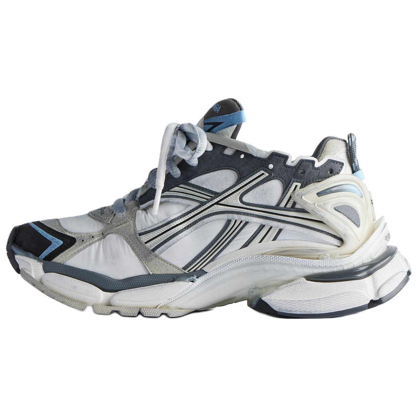 

Кроссовки Runner Lace Up Balenciaga, белый черный