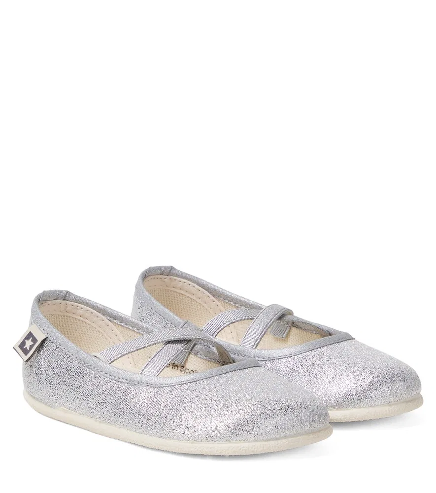 Балетки Sophie с блестками Bonton, серебро