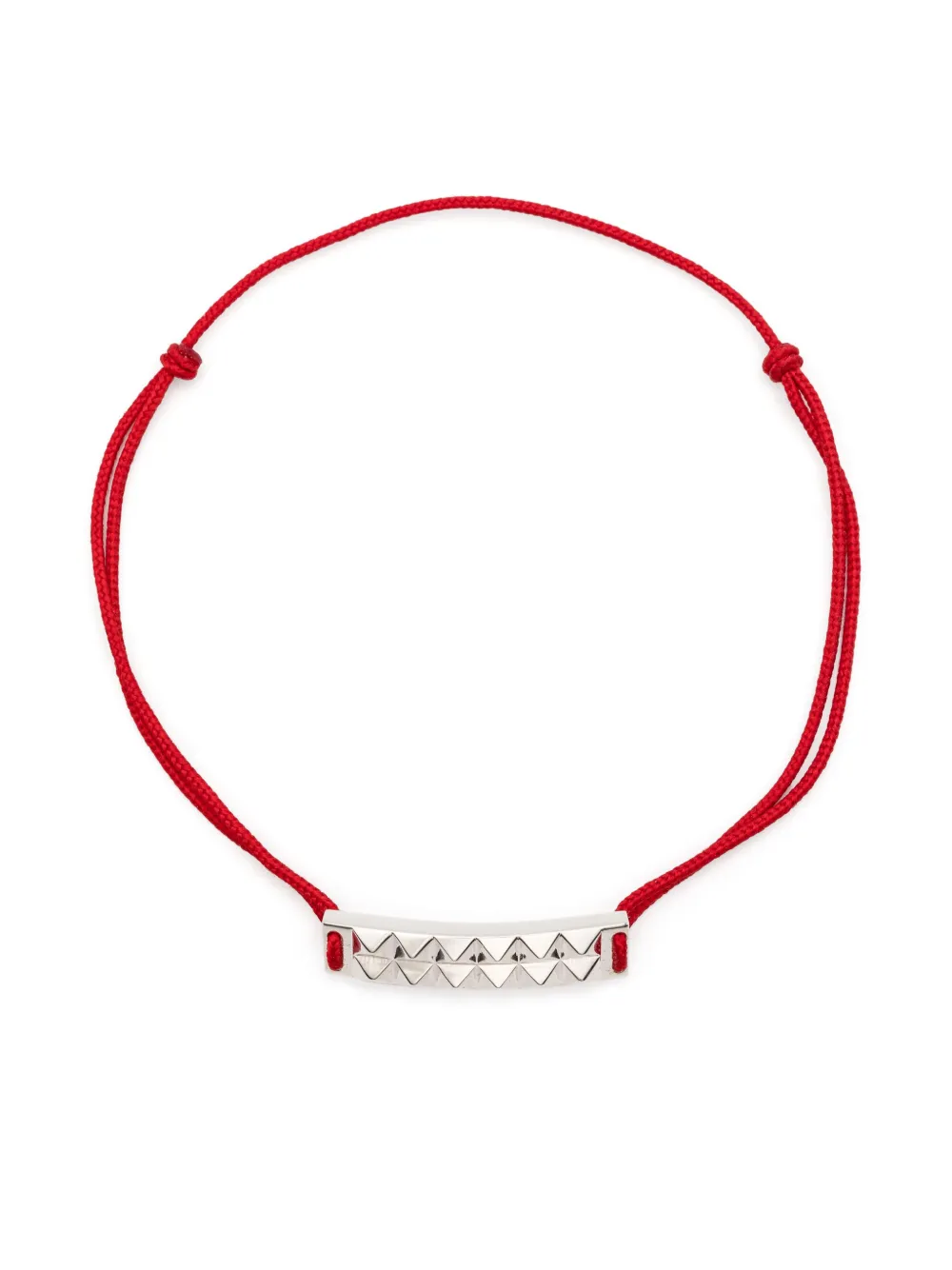 

Браслет с пирамидальным узором и гильошированием Le Gramme, серебяный