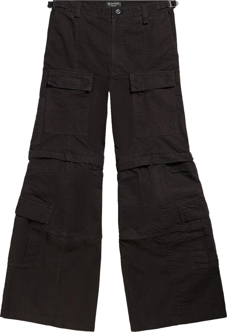 

Брюки Balenciaga Flared Cargo 'Black', черный