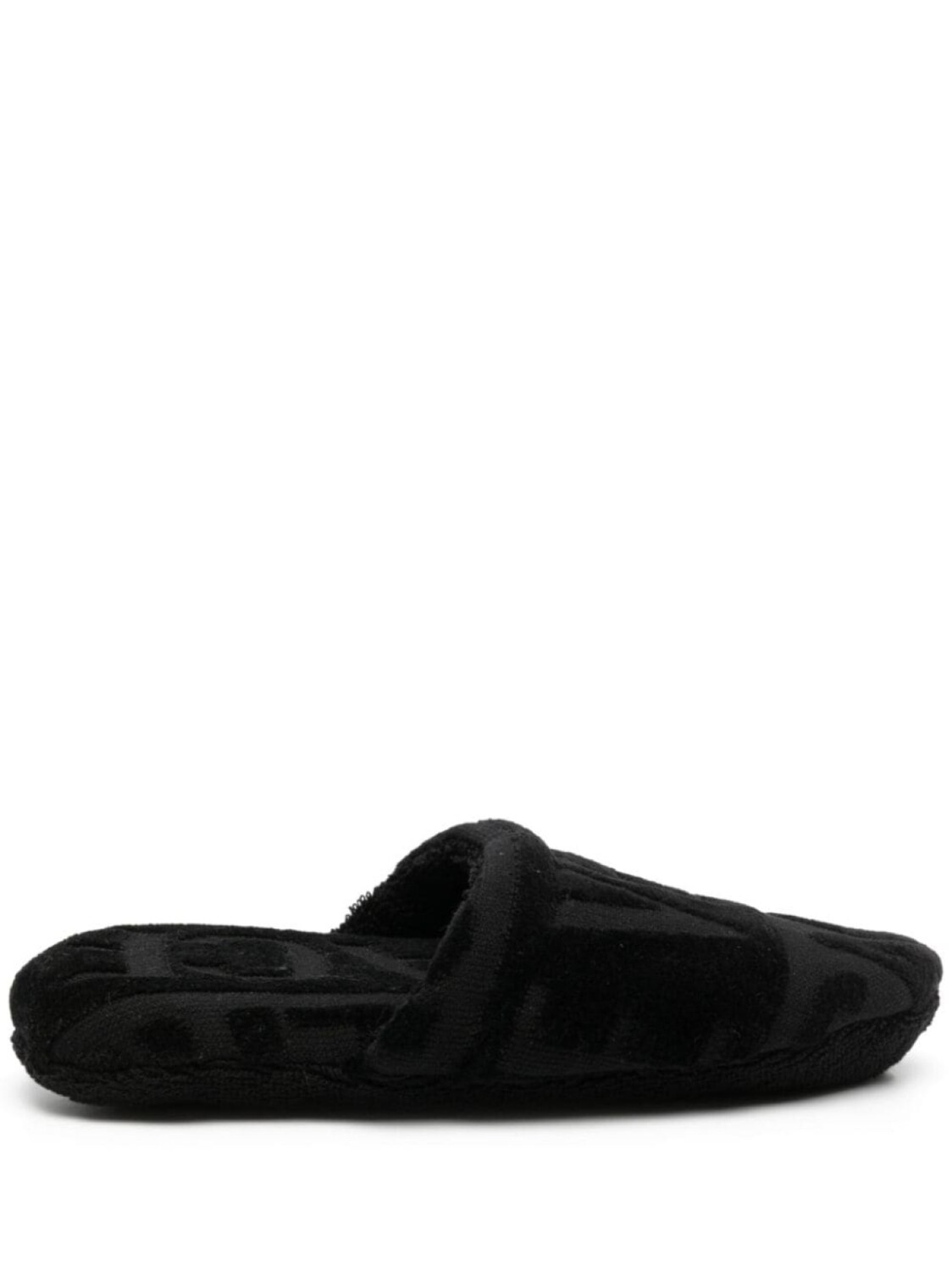 

Versace махровые слиперы с логотипом, черный