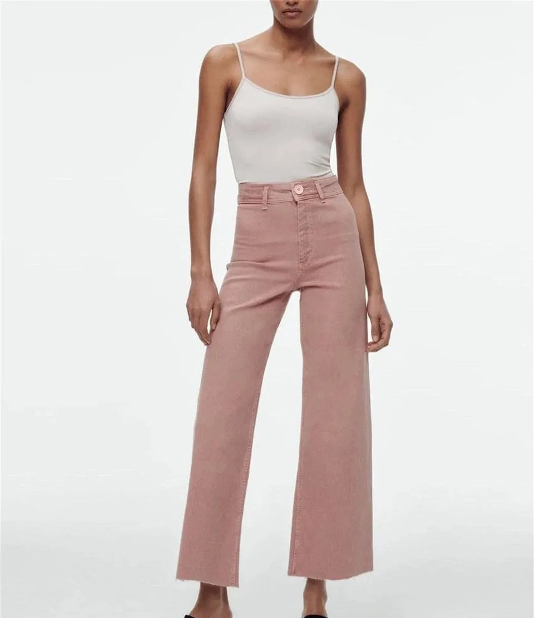 Джинсы прямые с высокой талией, Slim Fit, Casual Style, 6 — фото 4