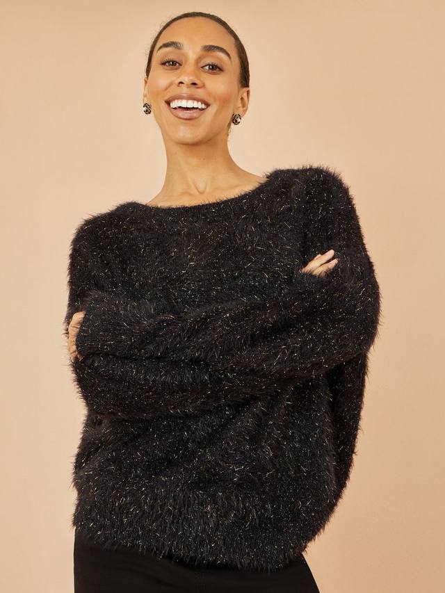 

Металлический джемпер с круглым вырезом Yumi