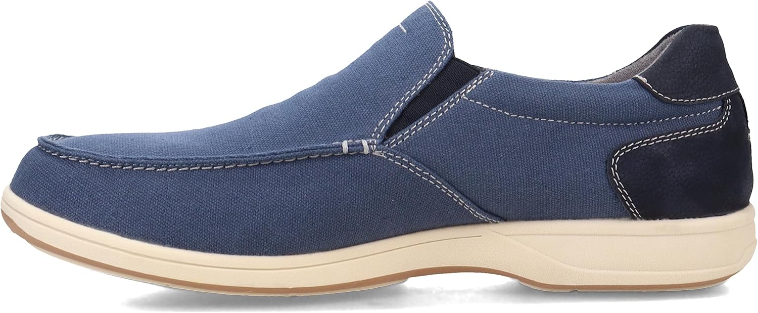 Мужские мокасины Florsheim, Lakeside из холщовой ткани, Navy Nubuck — фото 4