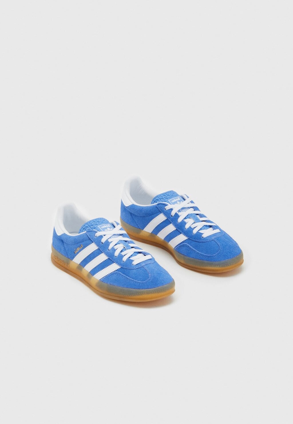 Кроссовки Gazelle Indoor adidas Originals, синее облако-фьюжн, белое золото, металлик — фото 4