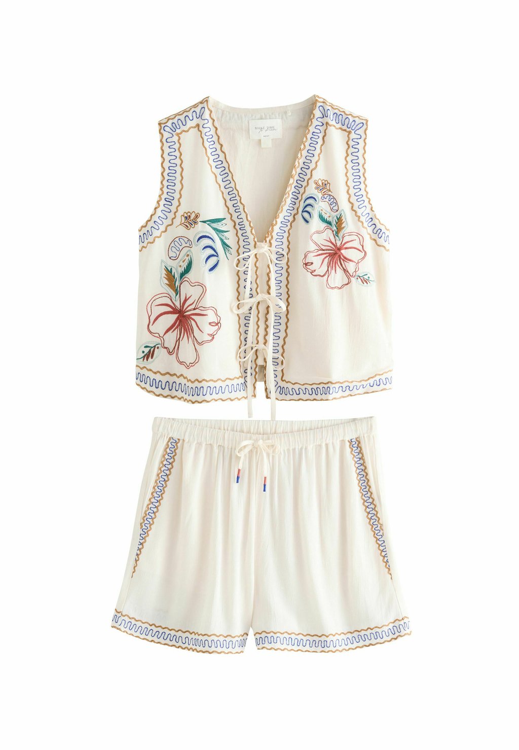 

Пижама REGULAR FIT - EMBROIDERED SET - Pyjama set Next, бежевый