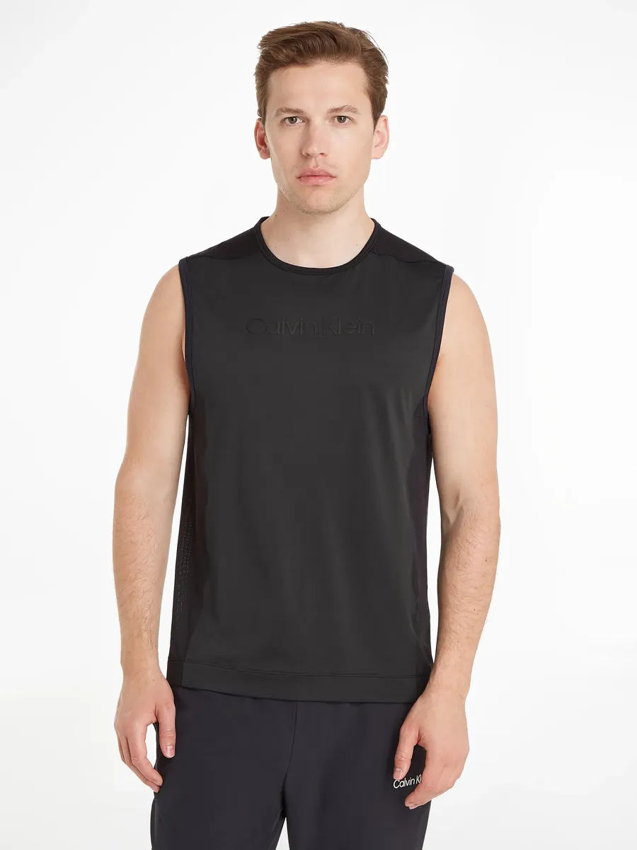 

Мускулистая рубашка Calvin Klein Sport с круглым вырезом, черный