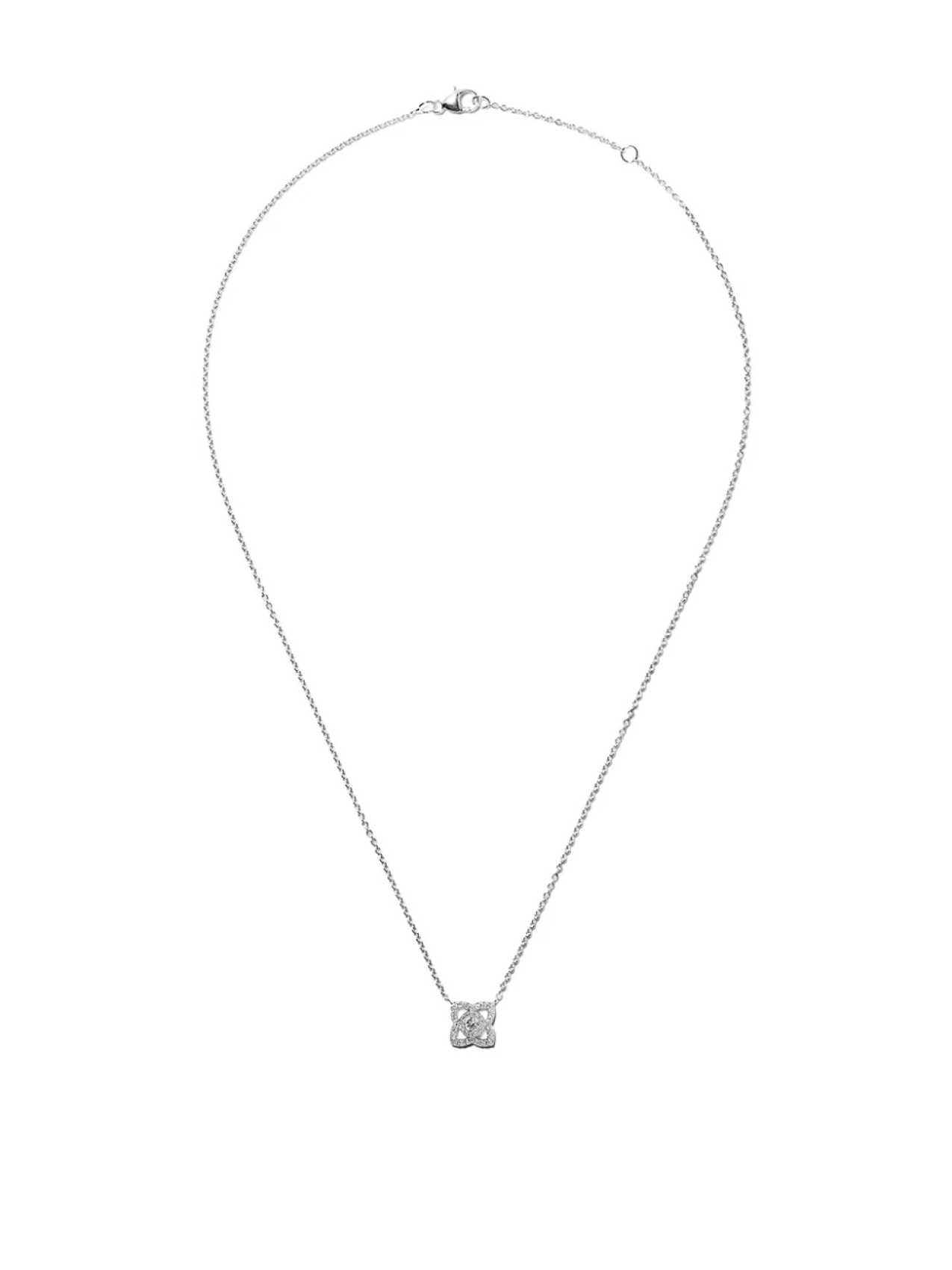 

DE BEERS колье Enchanted Lotus из белого золота с бриллиантами, серебряный