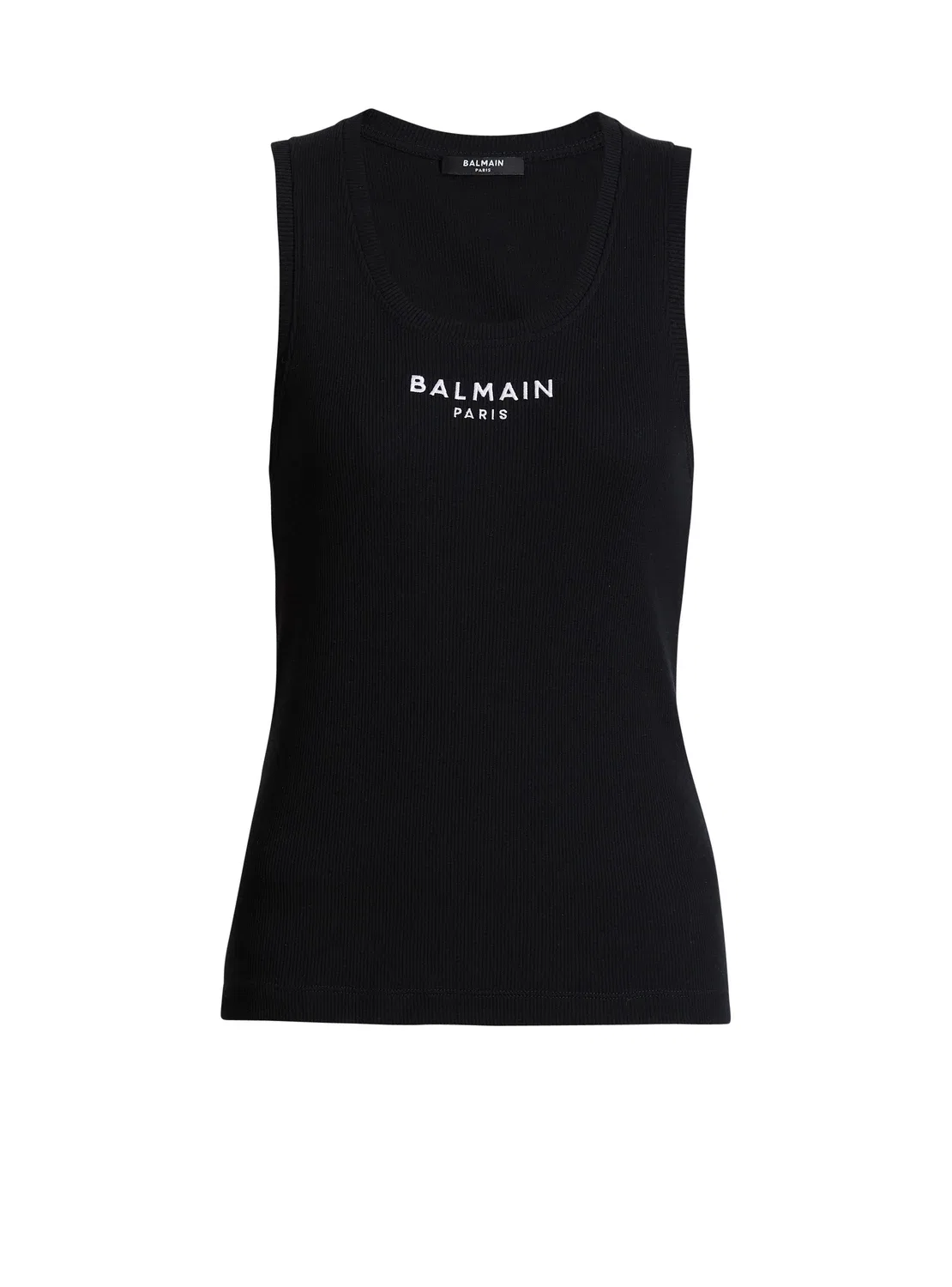 Майка BALMAIN Paris с вышивкой, черный