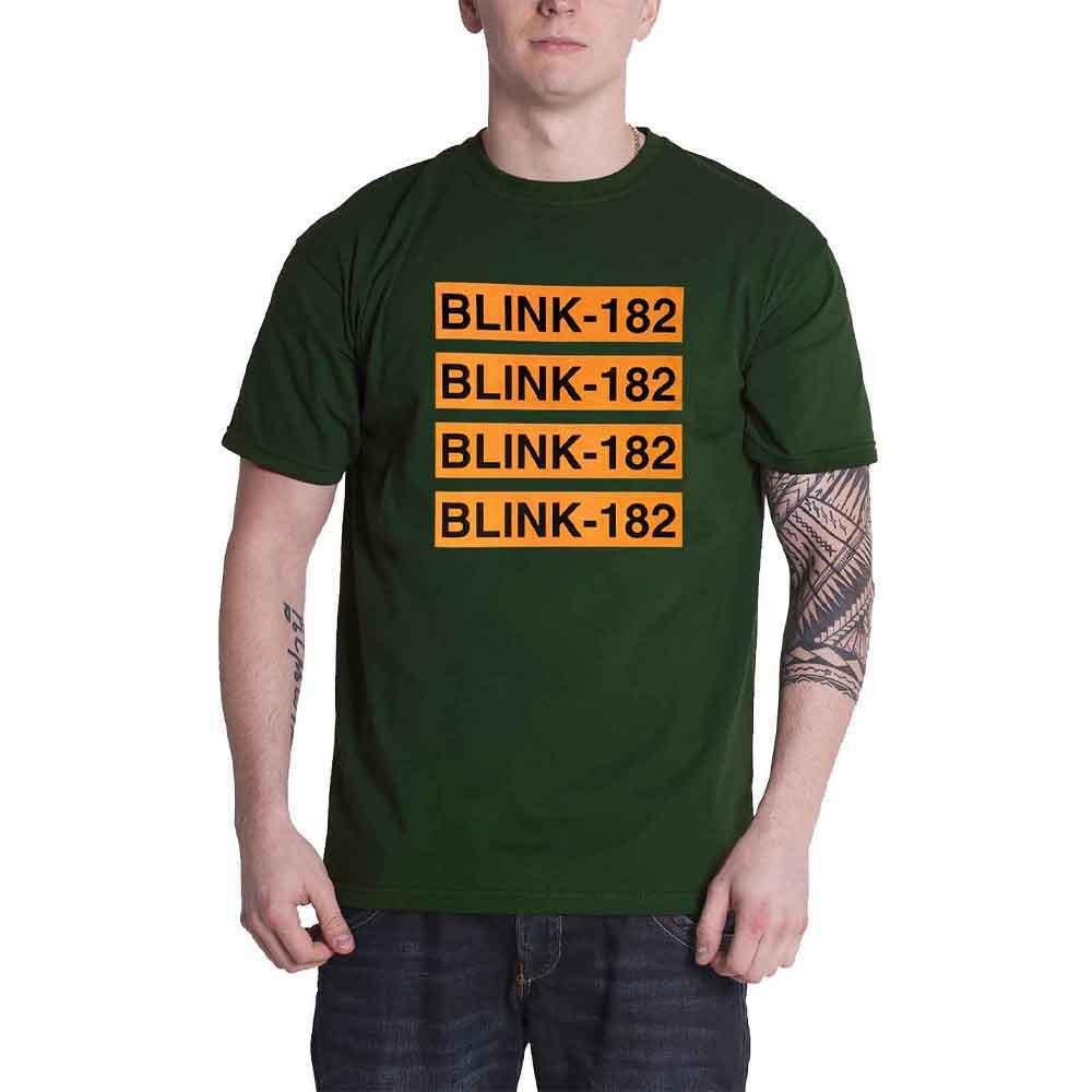 

Футболка с повторяющимся логотипом Blink 182, зеленый