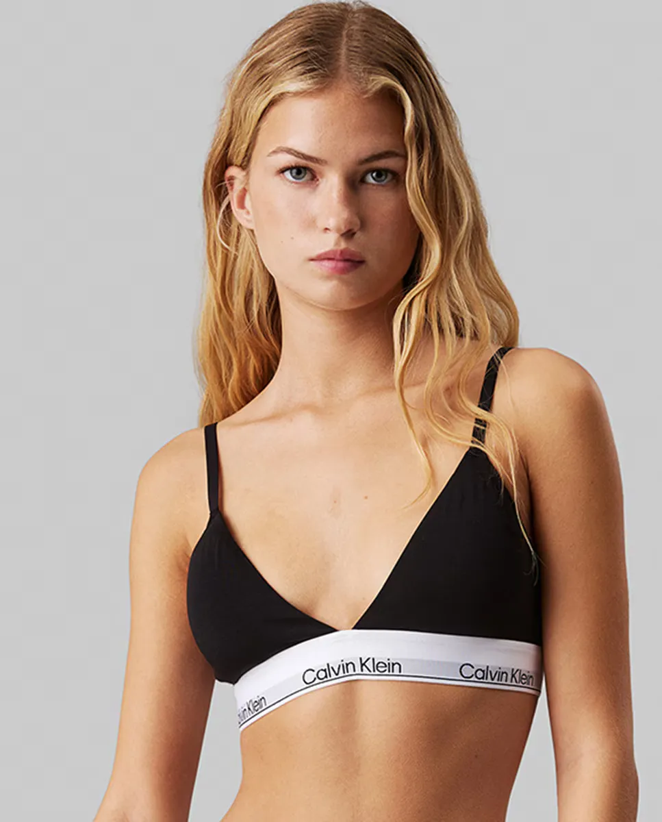 

Треугольный бюстгальтер - современный хлопок Calvin Klein, чёрный