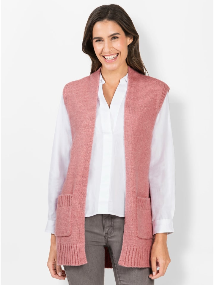 

WITT WEIDEN Длинный жилет цвета розового кварца с пятнистым рисунком