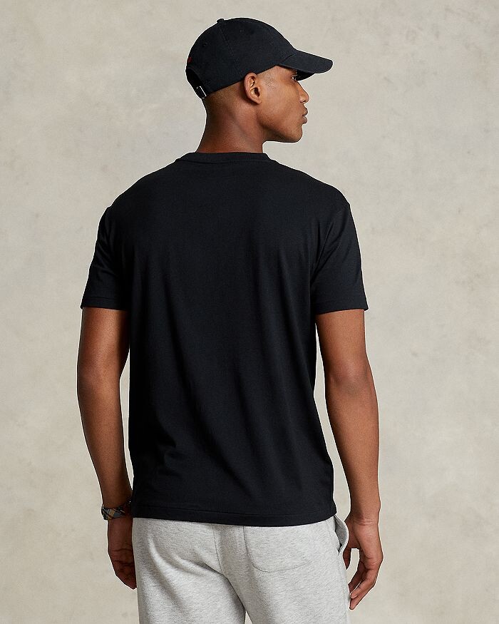 Футболка классического кроя с V-образным вырезом Polo Ralph Lauren, черный — фото 4