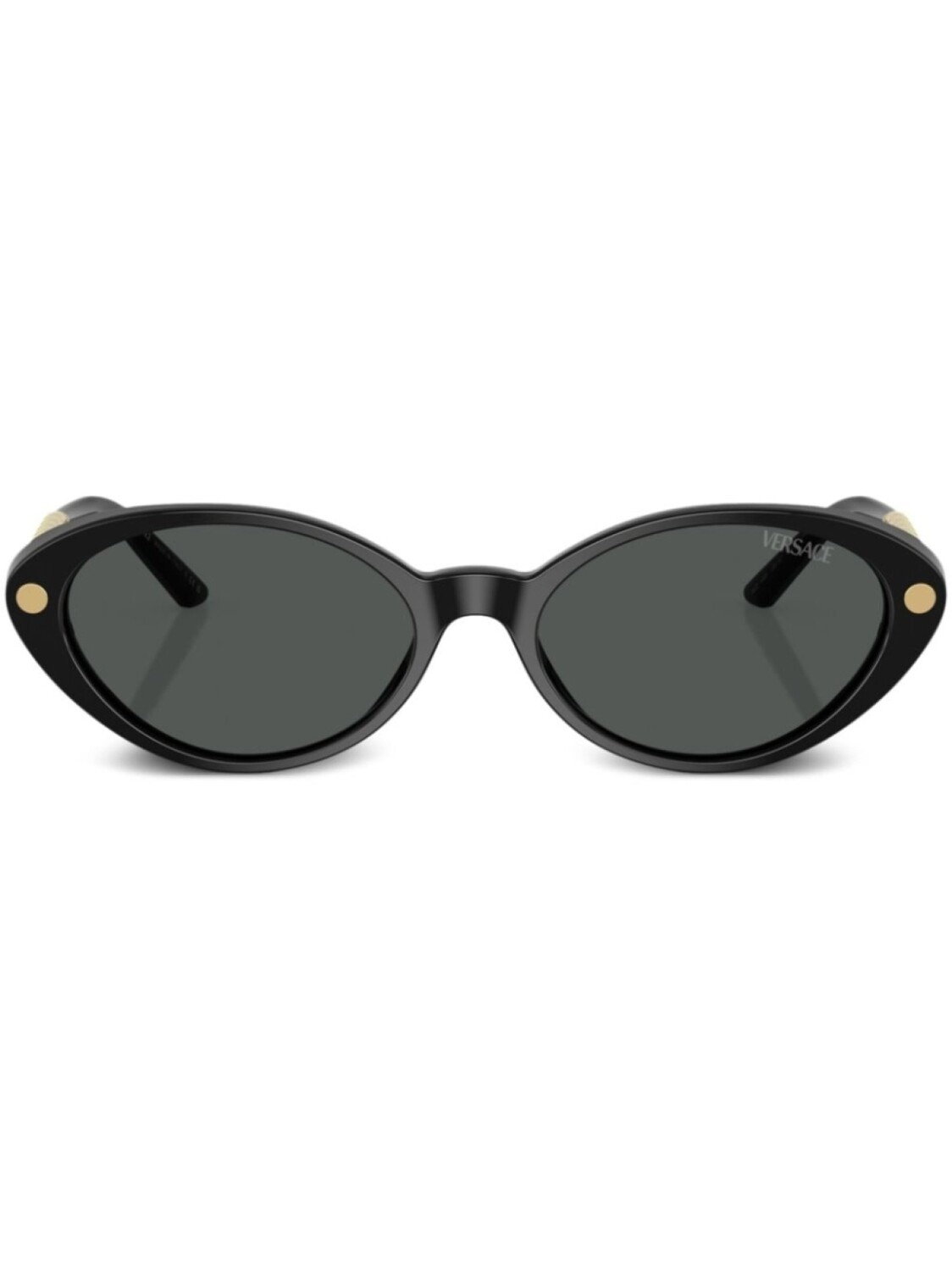 

Versace Eyewear солнцезащитные очки в прямоугольной оправе с декором Greca, черный