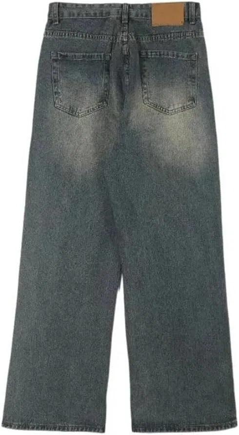 Джинсы прямые потертые Men’s Vintage Washed, Blue — фото 4
