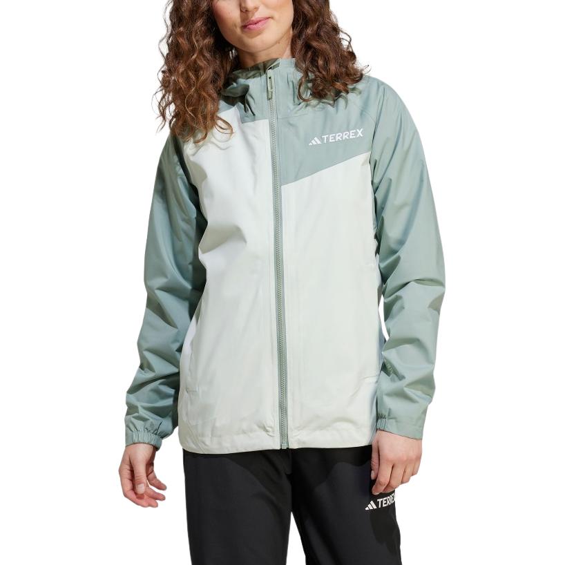 

Adidas With AdiClub Terrex Multi 2L RAIN.RDY Jacket, Linen Green/Dusty Green