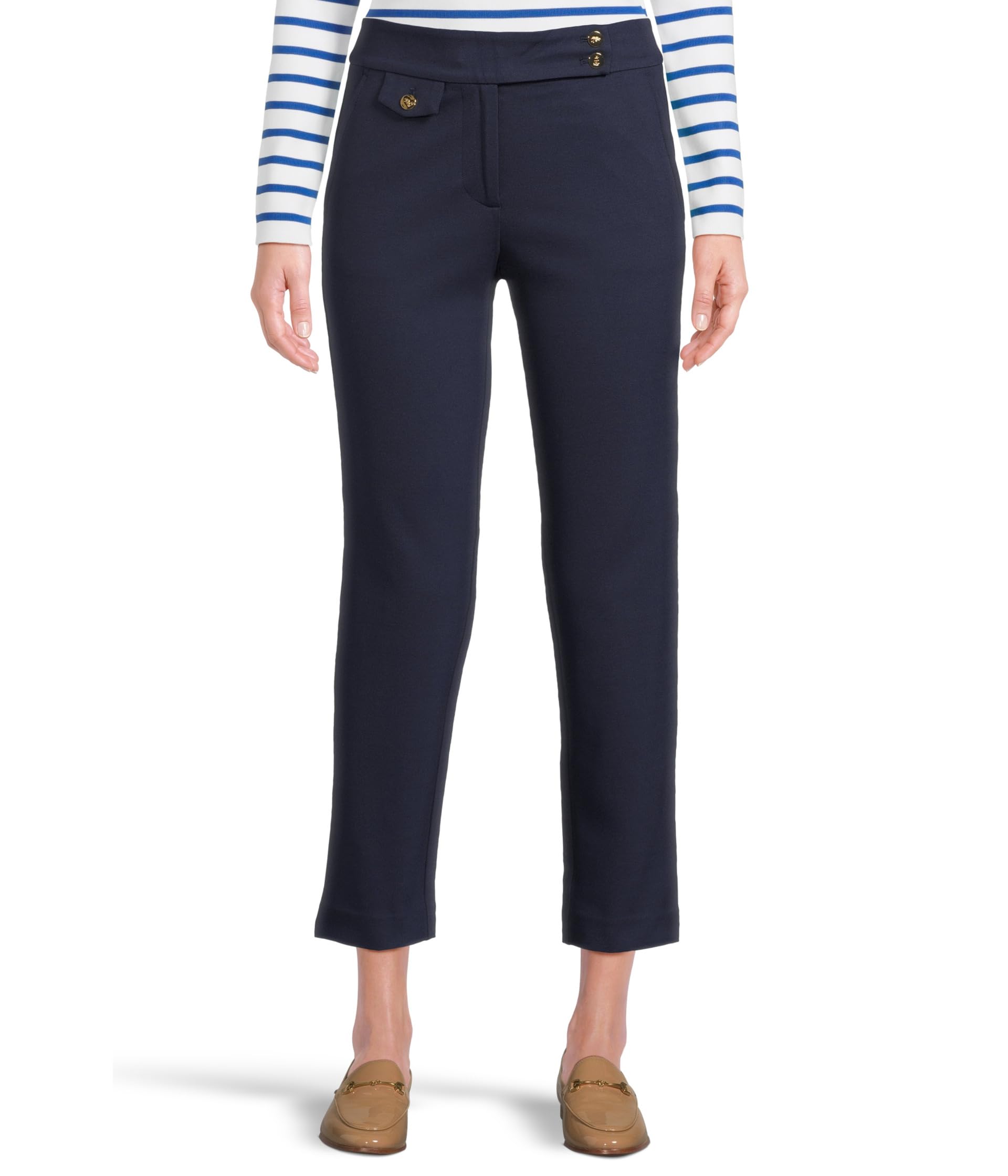 

Брюки Lauren Ralph Lauren Ponte Ankle Pants, цвет Refined Navy