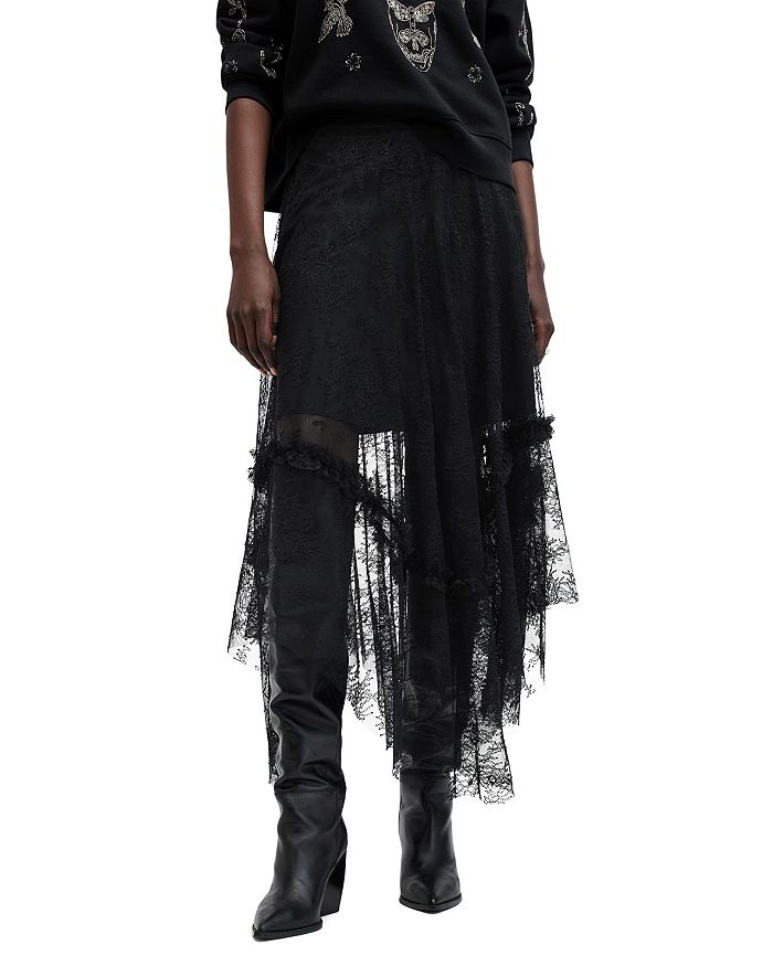 

Кружевная юбка Джози ALLSAINTS, черный
