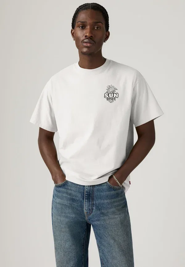 Футболка с принтом Levi's, модель lc sun seeker 2 white plus body, белая