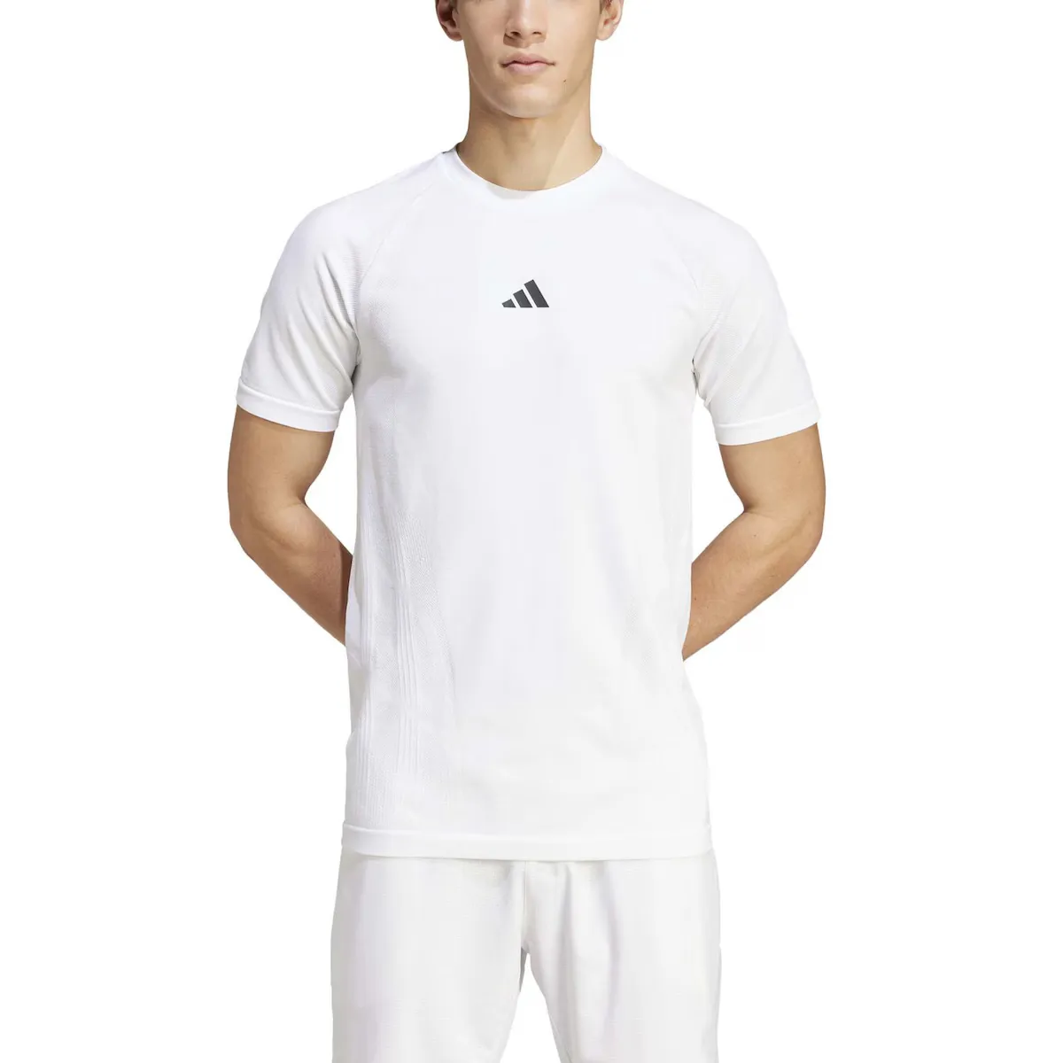 

Мужская теннисная рубашка Adidas SEAML PRO, белый