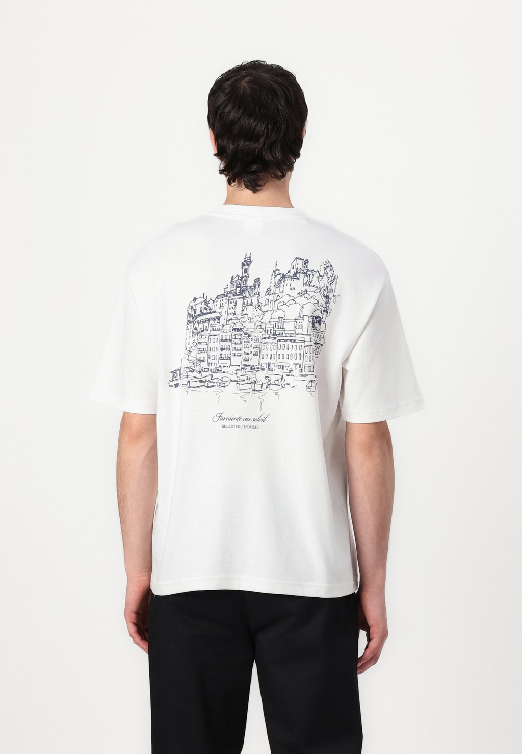 

Футболка с принтом SLHLOOSEOSCAR GRAPHIC O NECK TEE Selected Homme, белый