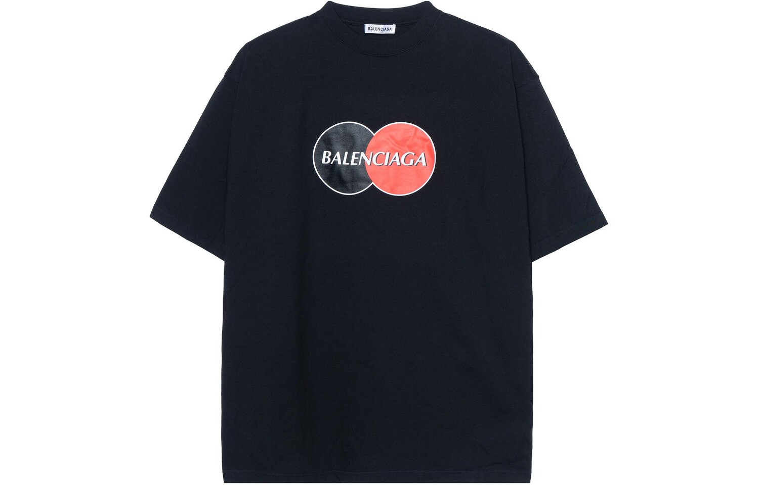 Футболка женская Balenciaga с круглым принтом, черный