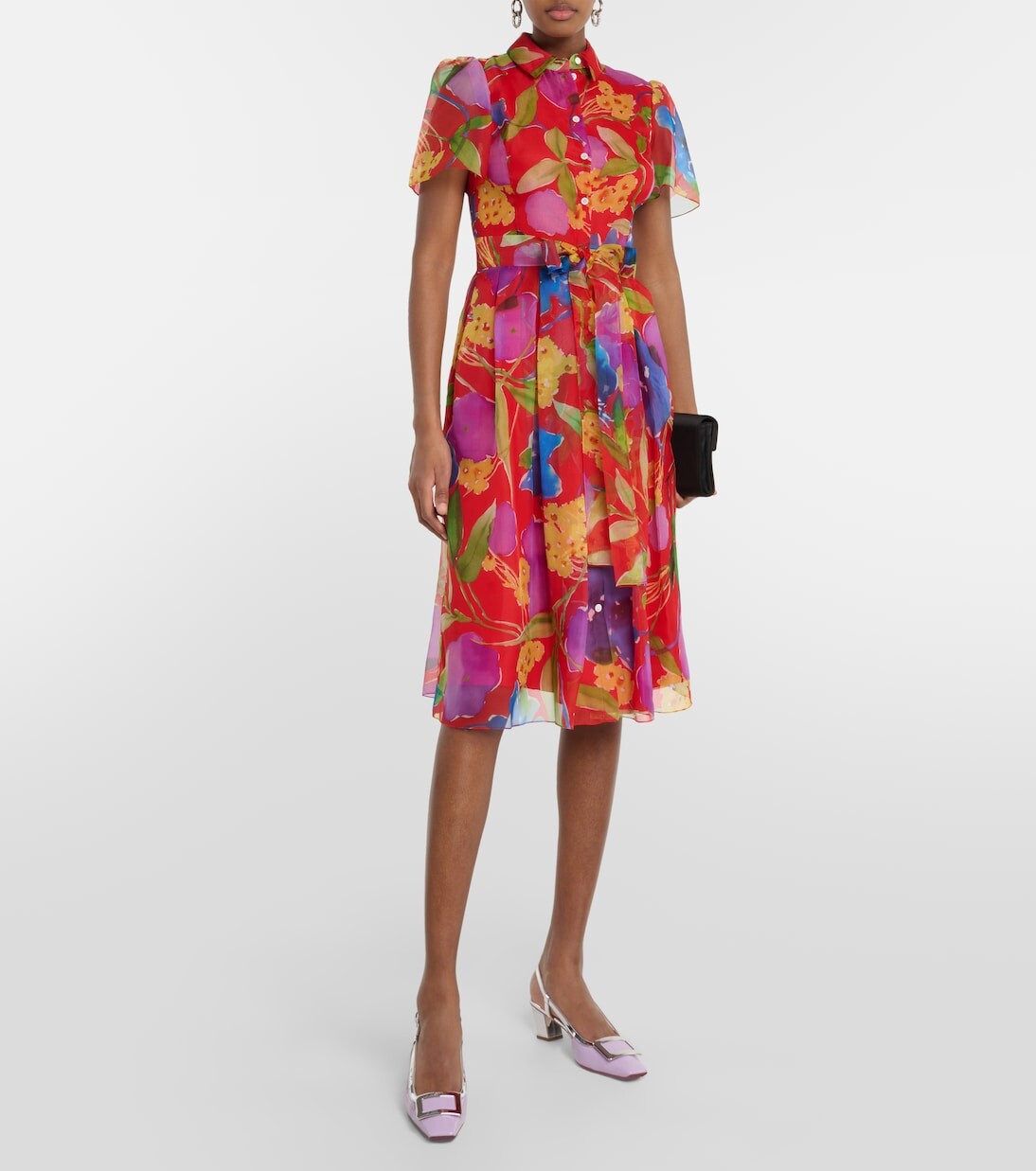Кожаные туфли belle vivier с пяткой на пятке Roger Vivier, фиолетовый — фото 2
