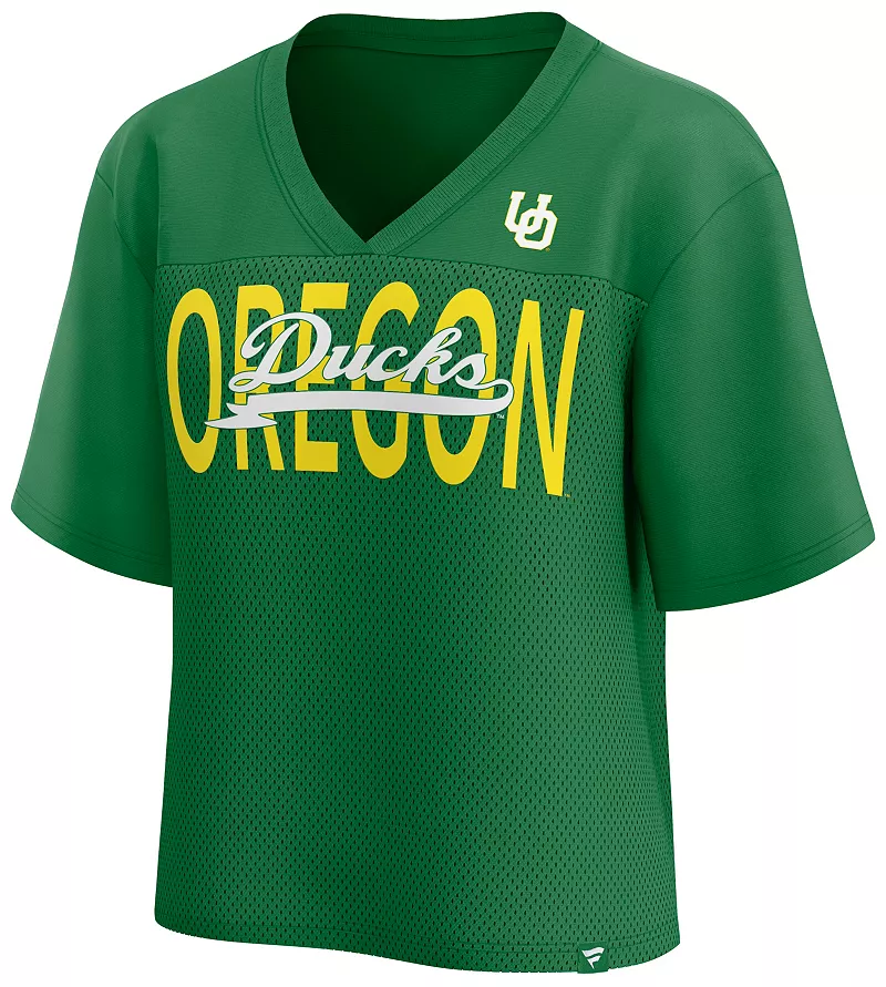 

Женская зеленая модная бейсбольная майка на пуговицах NCAA Oregon Ducks Fanatics
