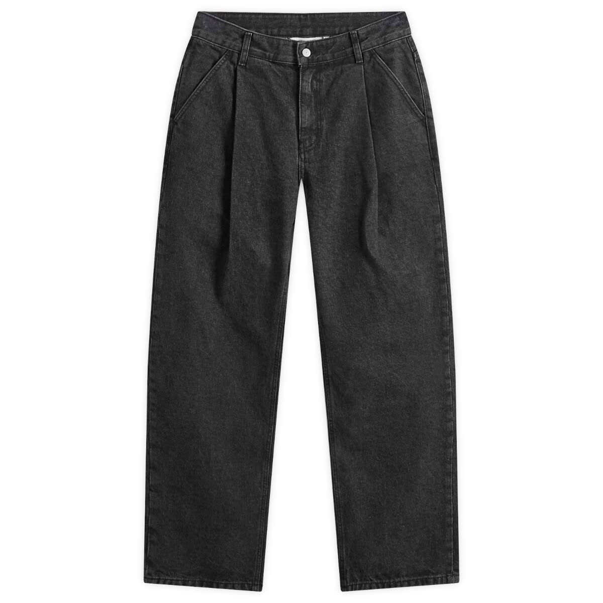 

Брюки Uniform Bridge Wide One Tuck Denim Jeans, цвет Black Washed