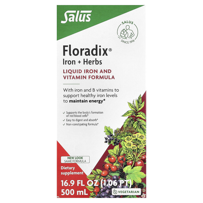 

Floradix, Floradix, железо и травы, 500 мл (17 жидк. унц.)