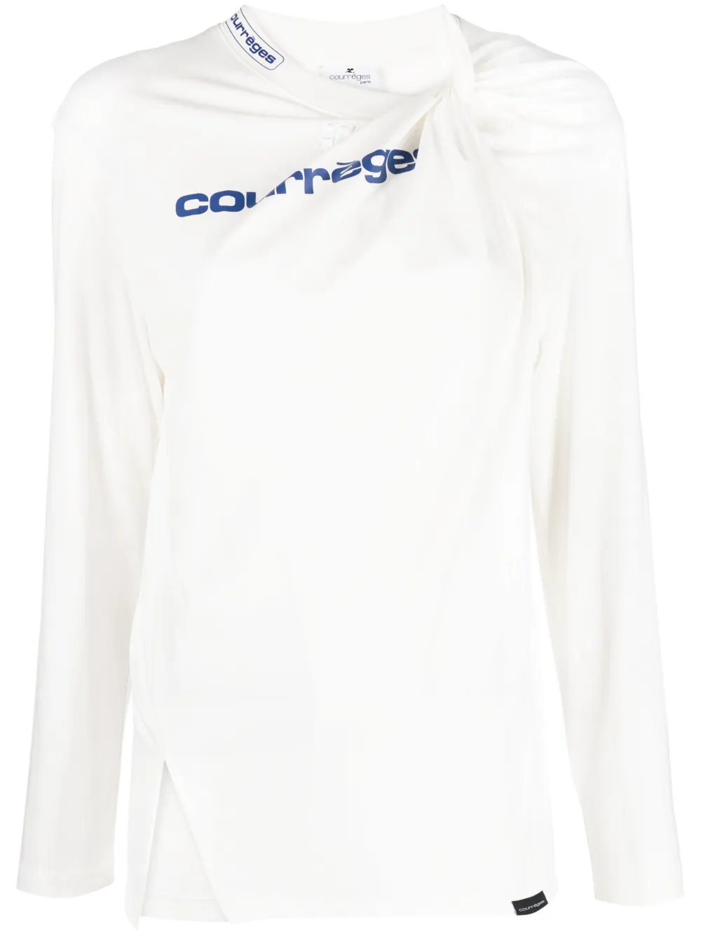 

Двухслойный топ асимметричного кроя Courrèges, белый