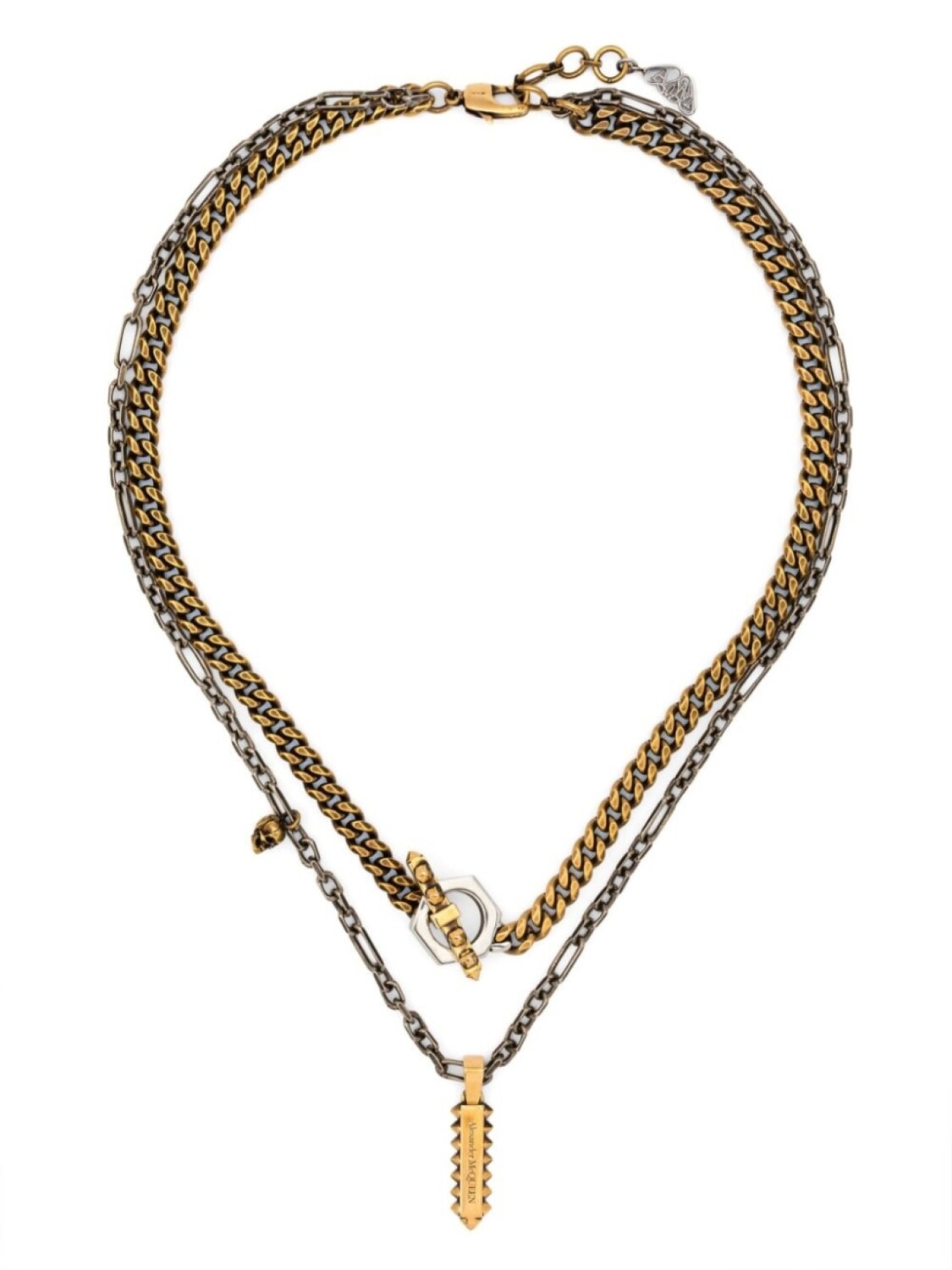 

Колье с подвеской-логотипом Alexander McQueen, золотой