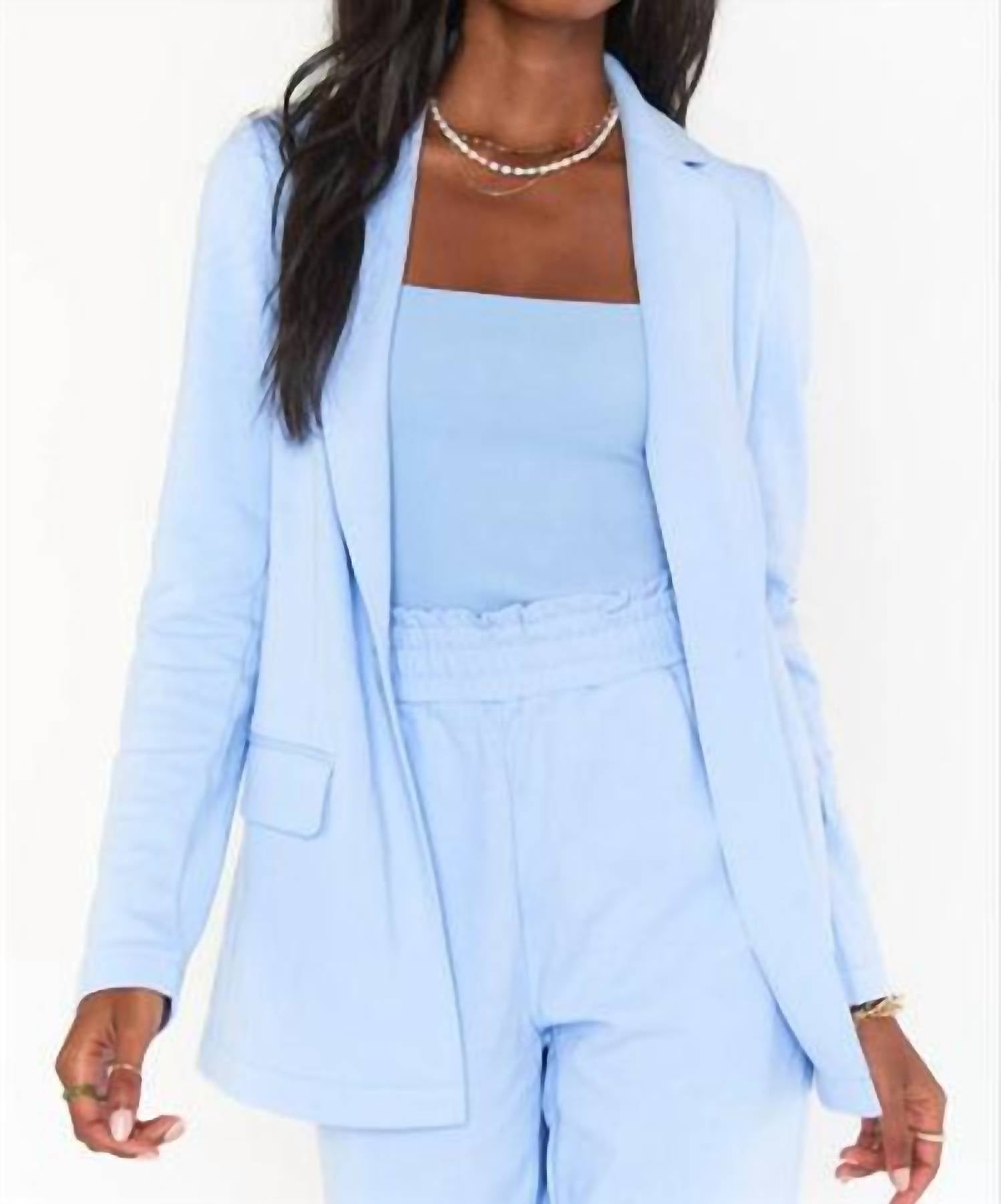 

Блейзер Lazy Chic в цвете Periwinkle Show Me Your Mumu